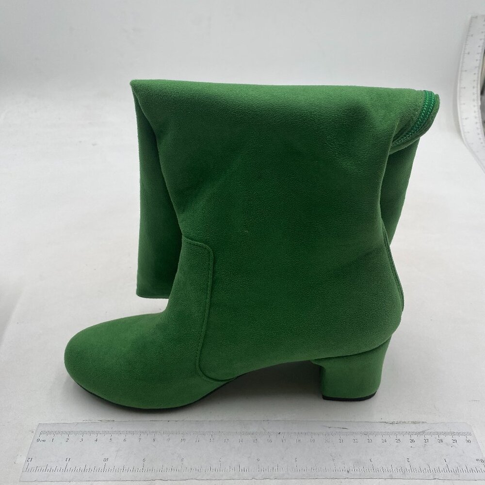 Green Knee-High Heeled Women's Boot